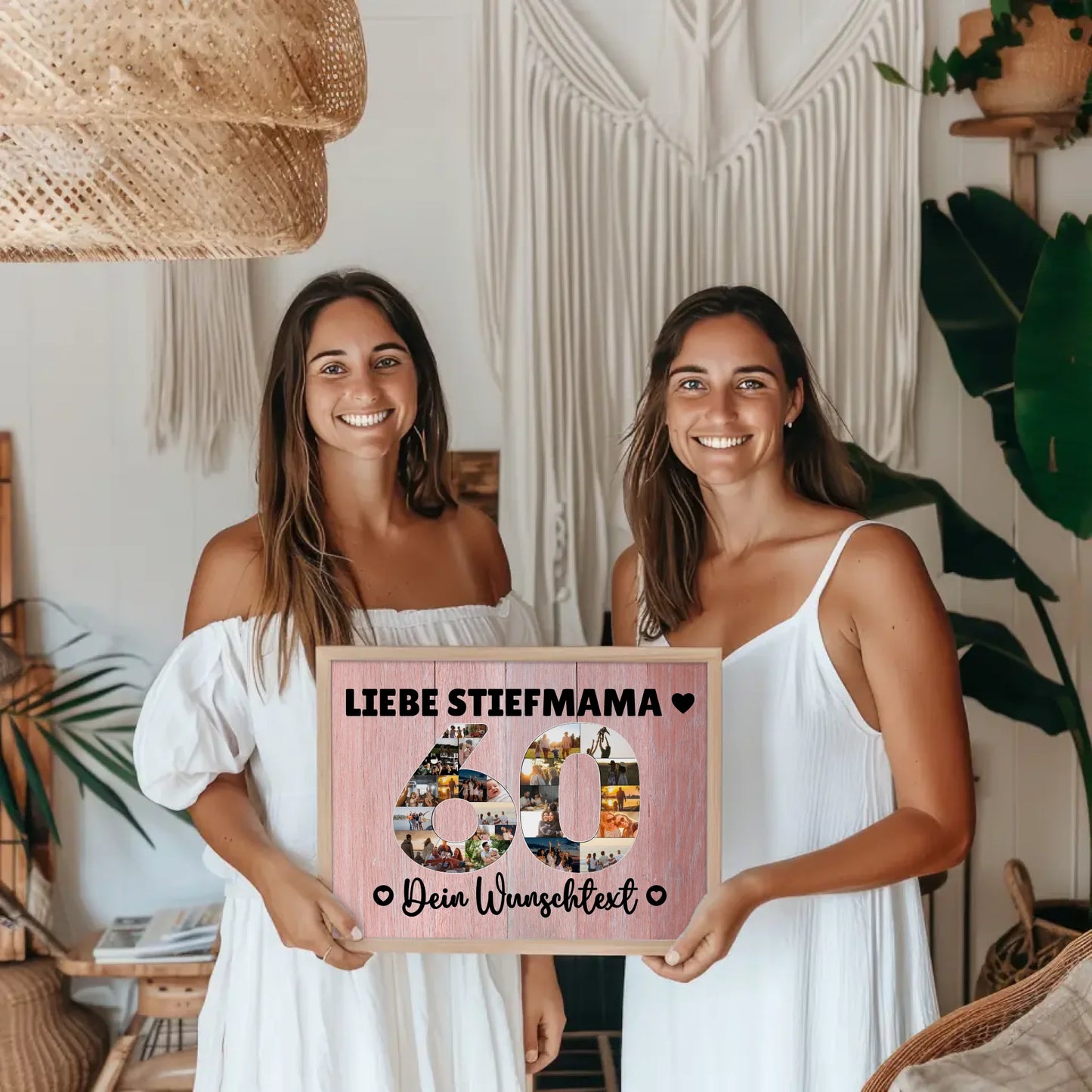 Personalisiertes Poster Wunschtext 60 Geburtstag Stiefmama