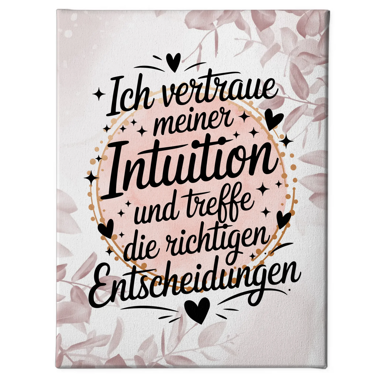 Sprüche Leinwand Affirmation Ich vertraue meiner Intuition