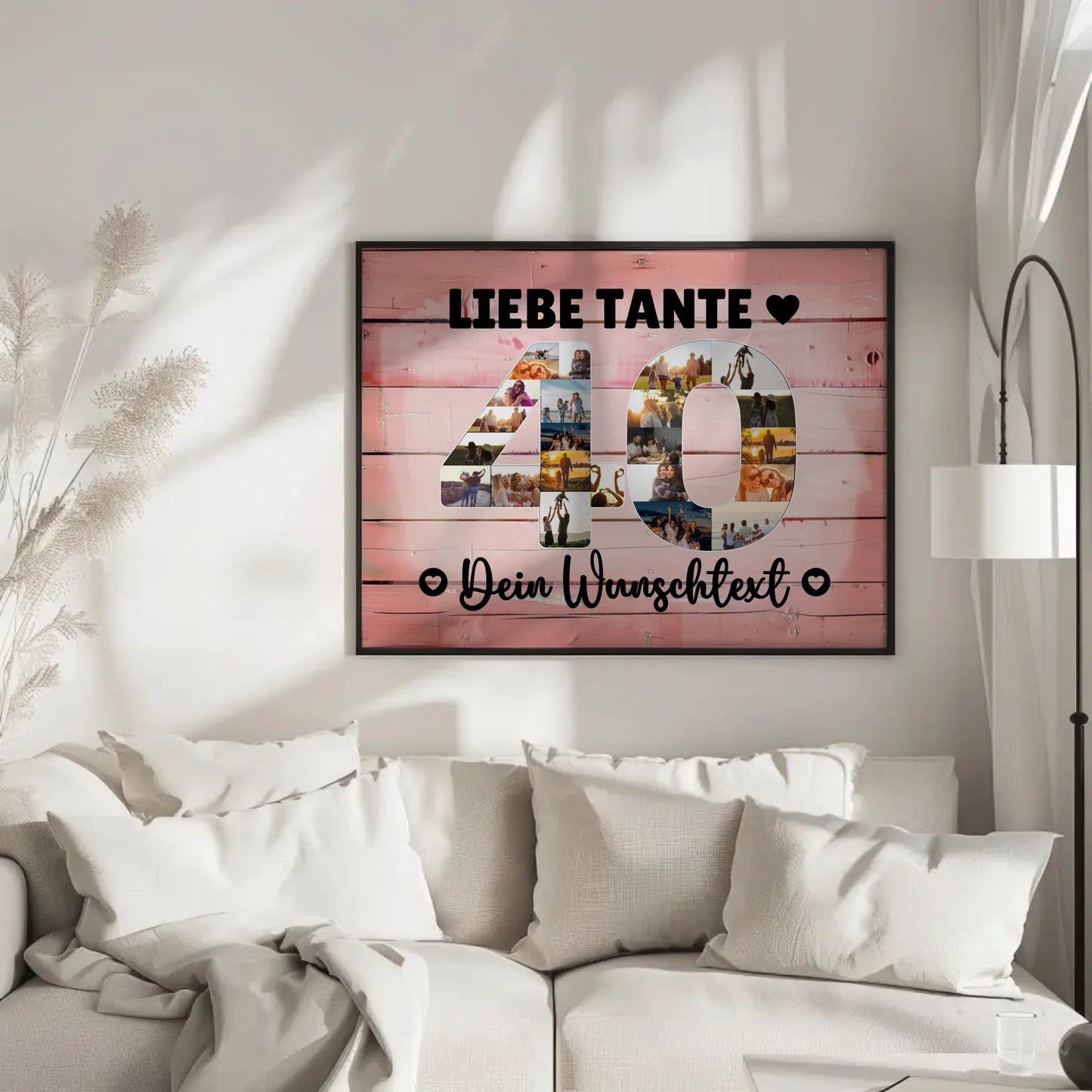 Personalisiertes Poster Wunschtext 40 Geburtstag Tante