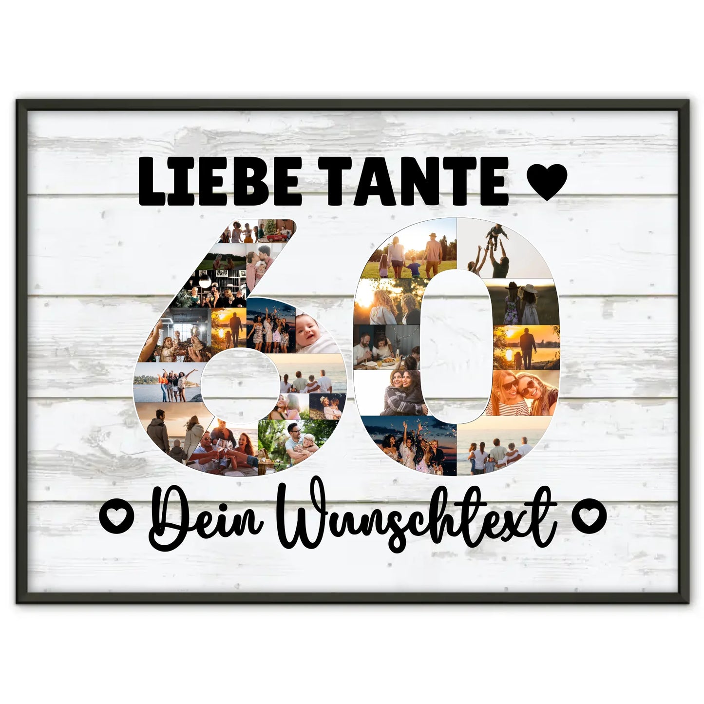 Personalisiertes Poster Wunschtext 60 Geburtstag Tante