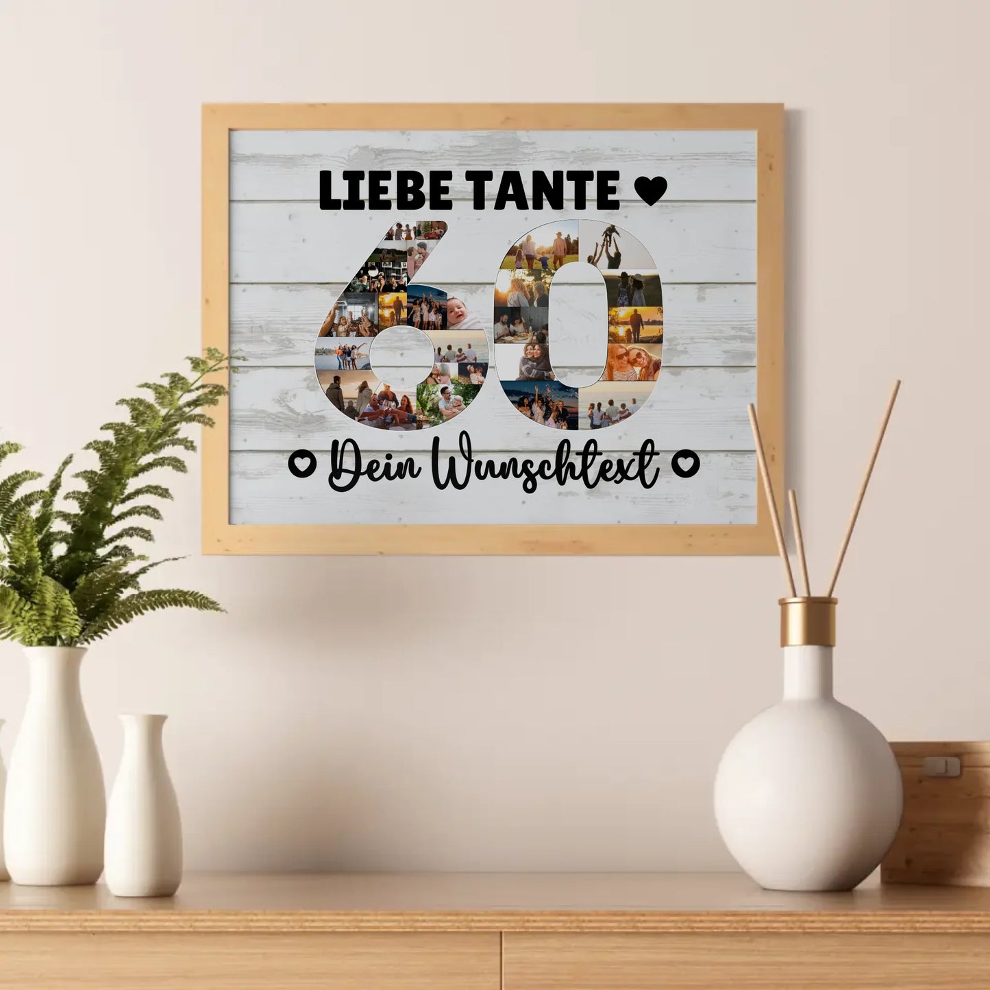 Personalisiertes Poster Wunschtext 60 Geburtstag Tante