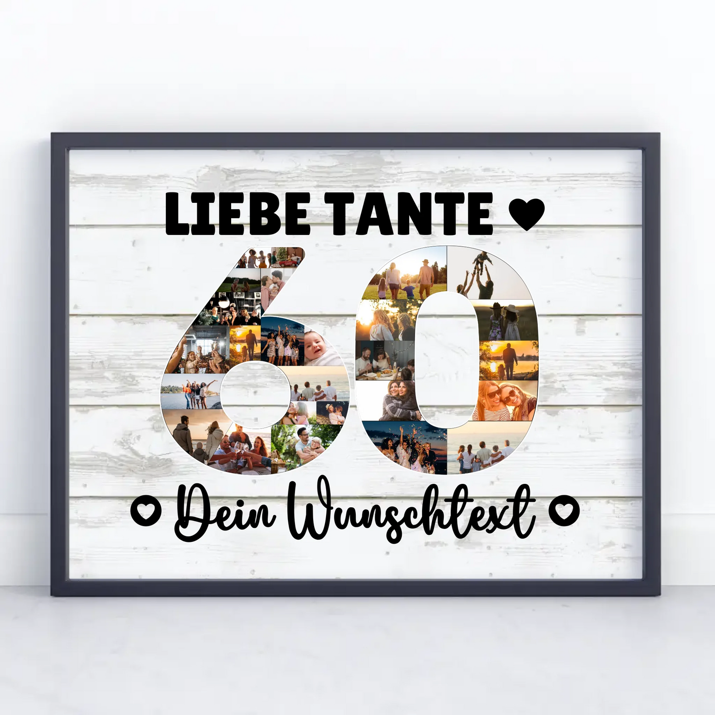 Personalisiertes Poster Wunschtext 60 Geburtstag Tante