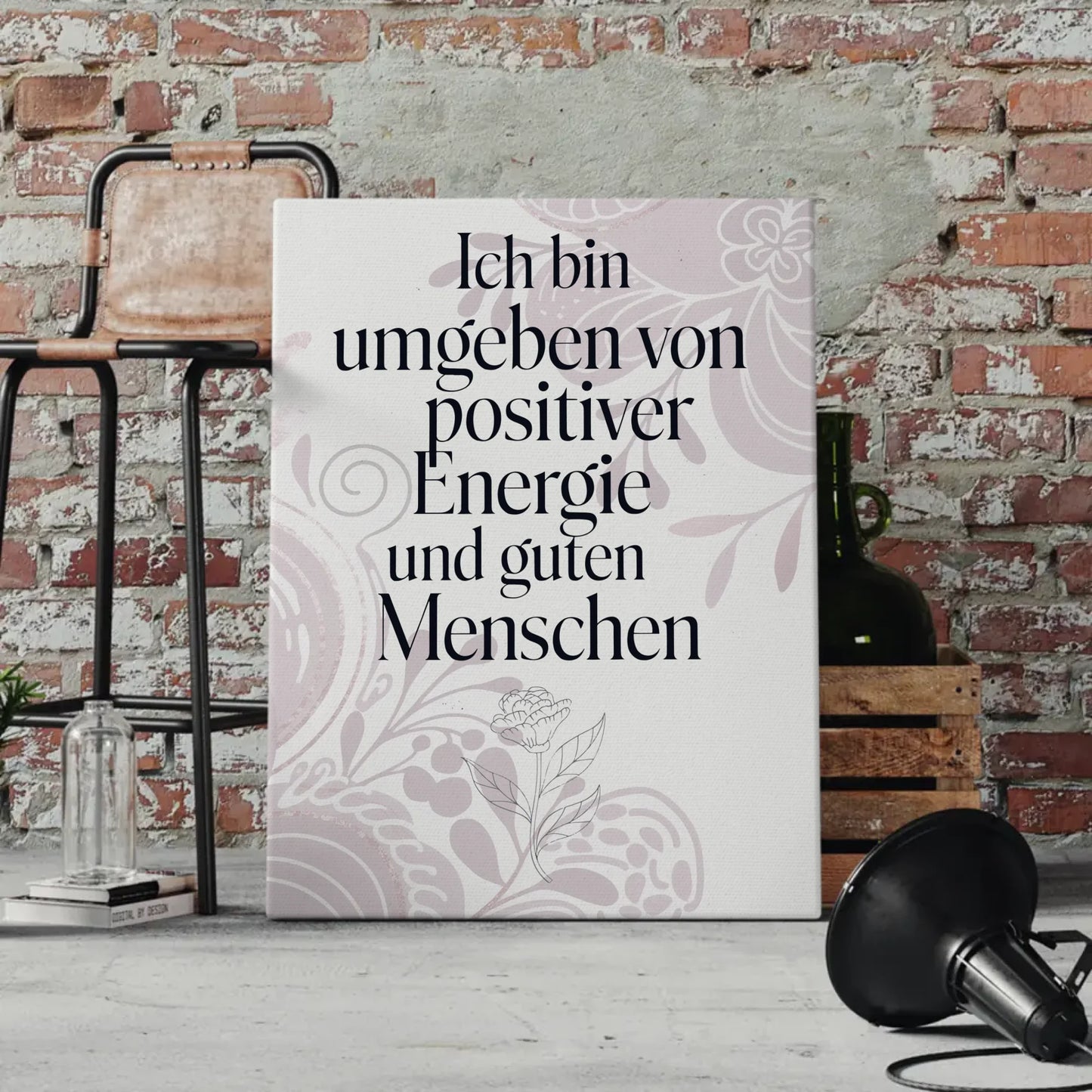 Affirmation Leinwand Mit Spruch Positiv Energie Gute Menschen