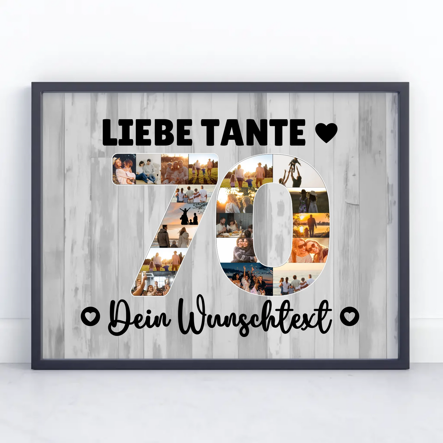 Personalisiertes Poster Wunschtext 70 Geburtstag Tante