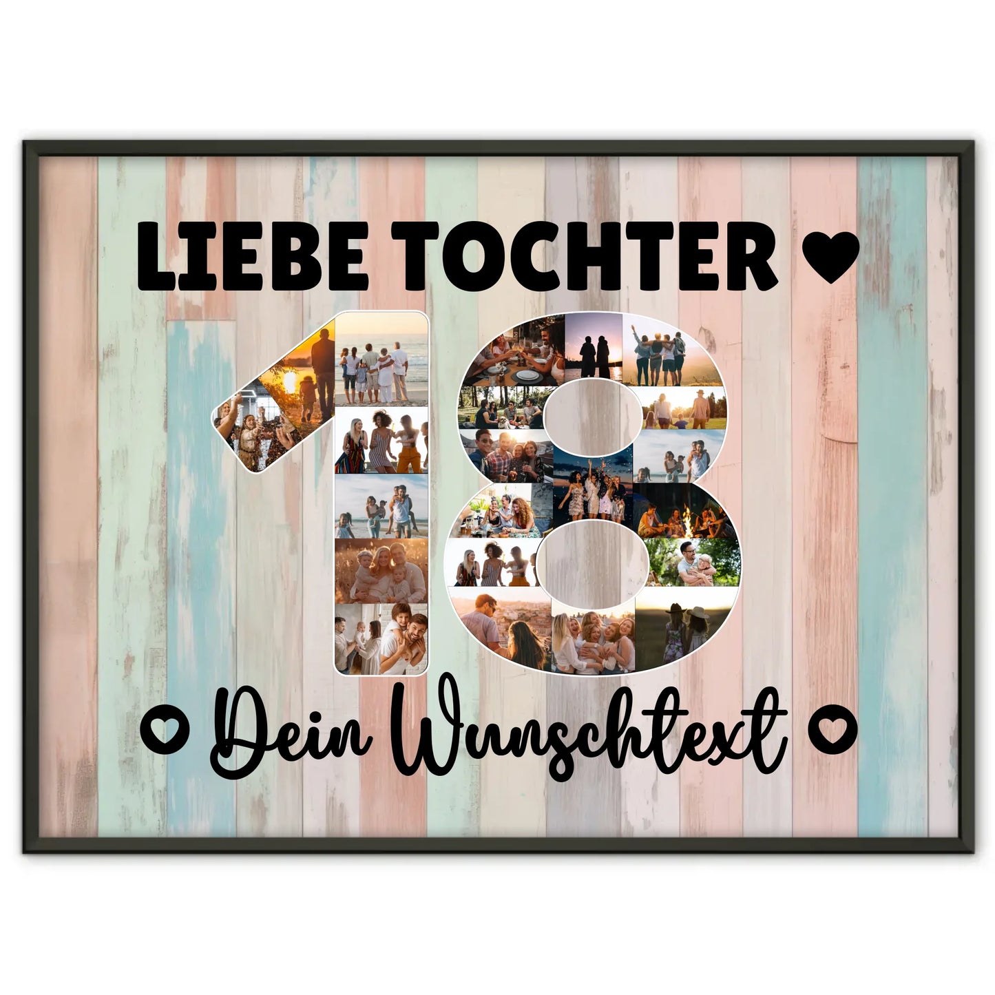 Personalisiertes Poster 18 Geburtstag Wunschtext Tochter