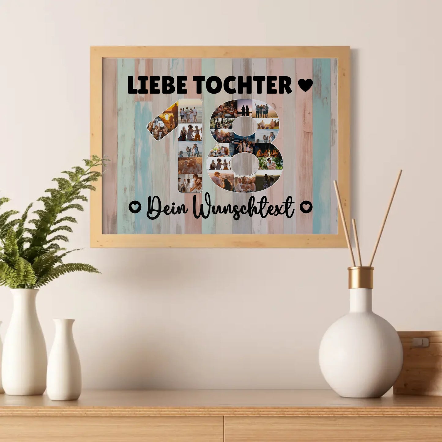 Personalisiertes Poster 18 Geburtstag Wunschtext Tochter