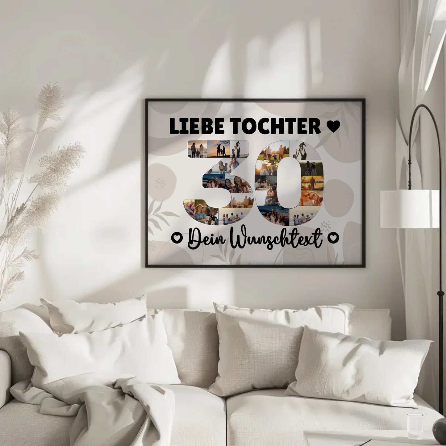 Personalisiertes Poster mit Wunschtext 30 Geburtstag Tochter