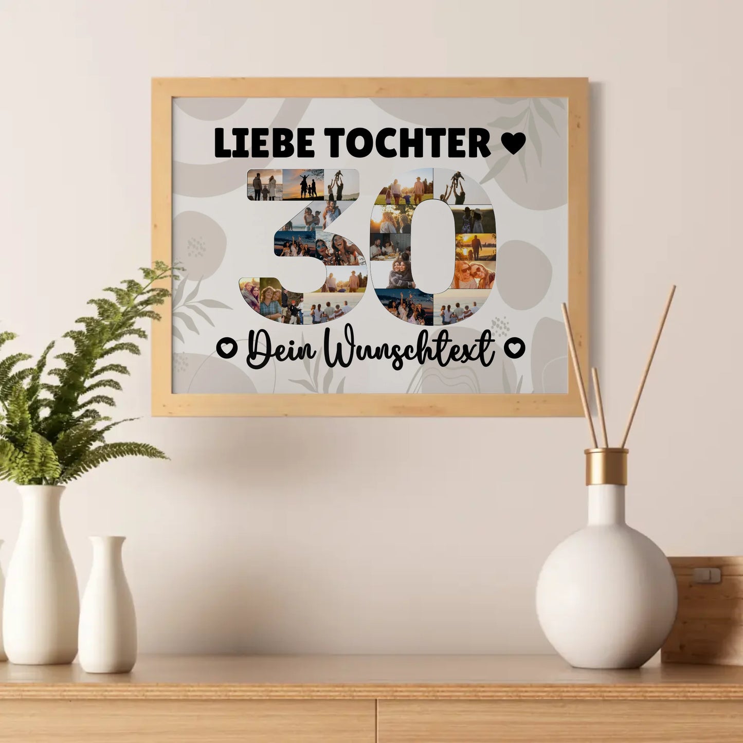 Personalisiertes Poster mit Wunschtext 30 Geburtstag Tochter