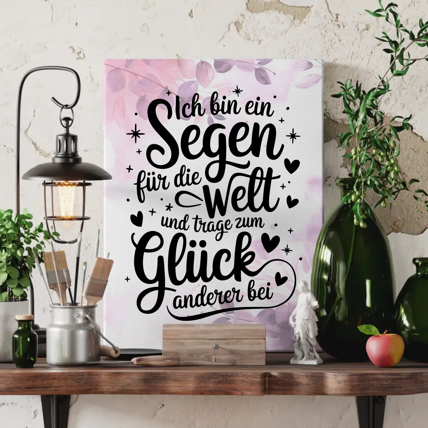 Affirmation Leinwand Mit Spruch Ich bin ein Segen positiv