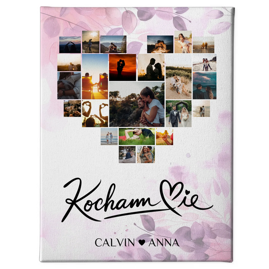 Personalisierte Leinwand Paare Fotocollage Kocham Cie Geschenke