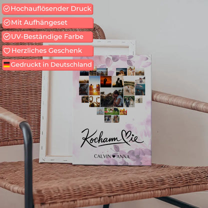 Personalisierte Leinwand Paare Fotocollage Kocham Cie Geschenke