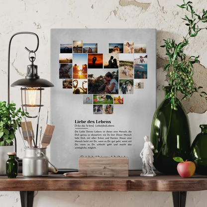 Leinwand Liebe Fotocollage Definition Liebe Des Lebens Geschenk