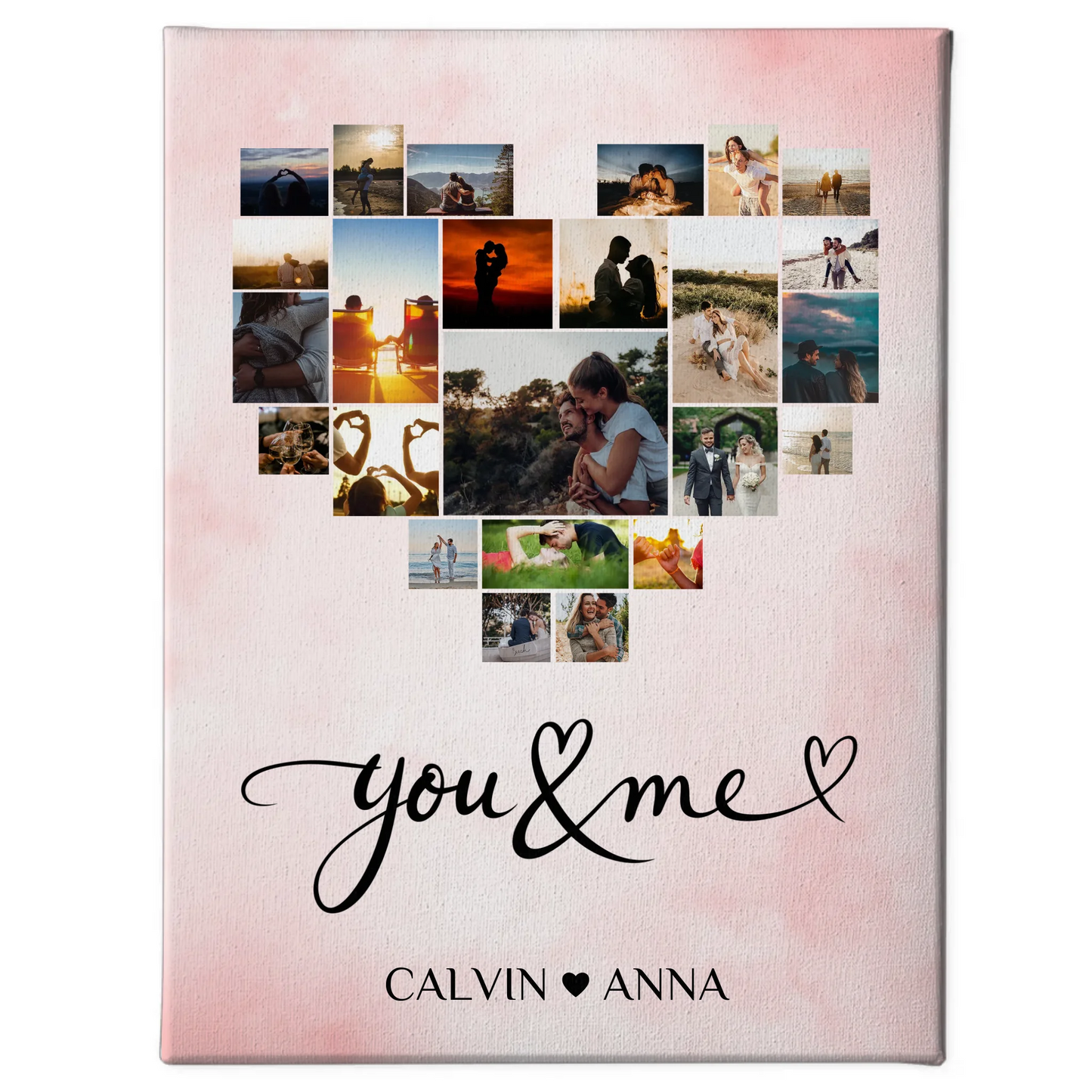Paar Fotoleinwand Fotocollage You & Me personalisiert