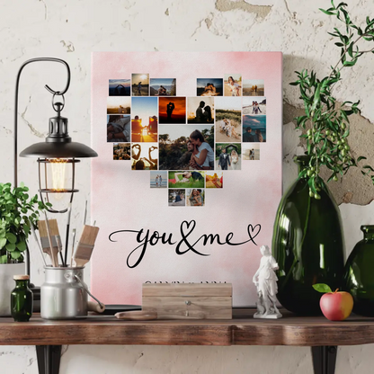 Paar Fotoleinwand Fotocollage You & Me personalisiert