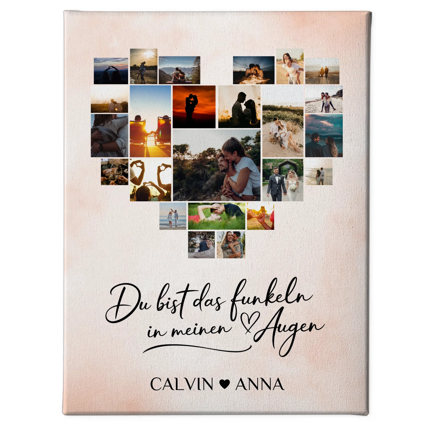 Paar Fotoleinwand Personalisiert Fotocollage Du Bist Das Funkeln
