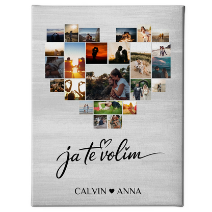 Personalisierte Fotoleinwand Fotocollage Ja Te Volim Geschenke