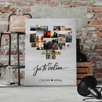 Personalisierte Fotoleinwand Fotocollage Ja Te Volim Geschenke