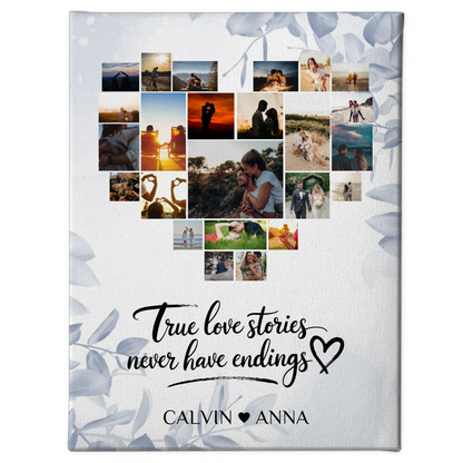 Paar Fotoleinwand Fotocollage True Love Stories für Verliebte