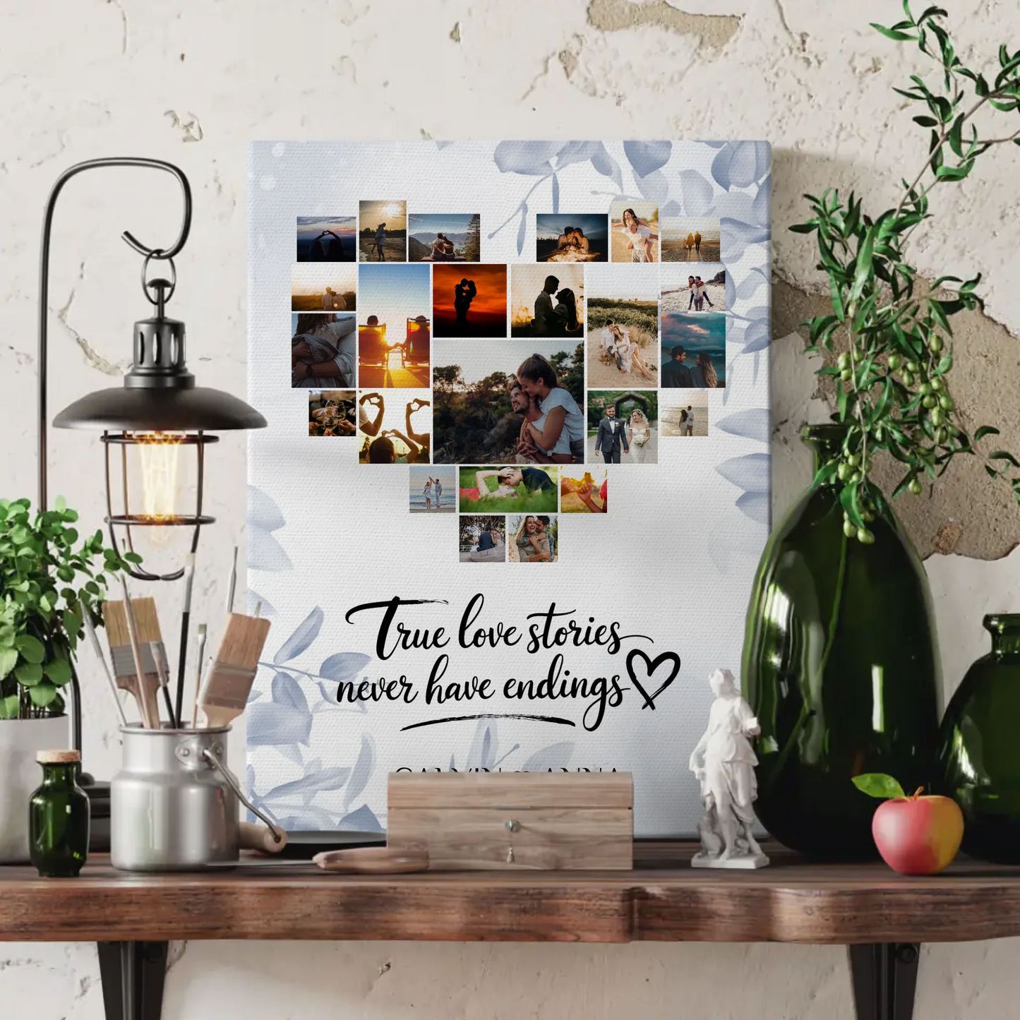 Paar Fotoleinwand Fotocollage True Love Stories für Verliebte