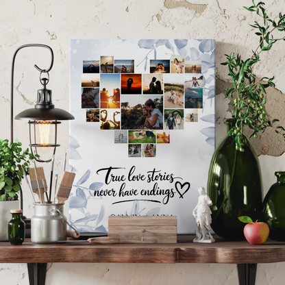 Paar Fotoleinwand Fotocollage True Love Stories für Verliebte