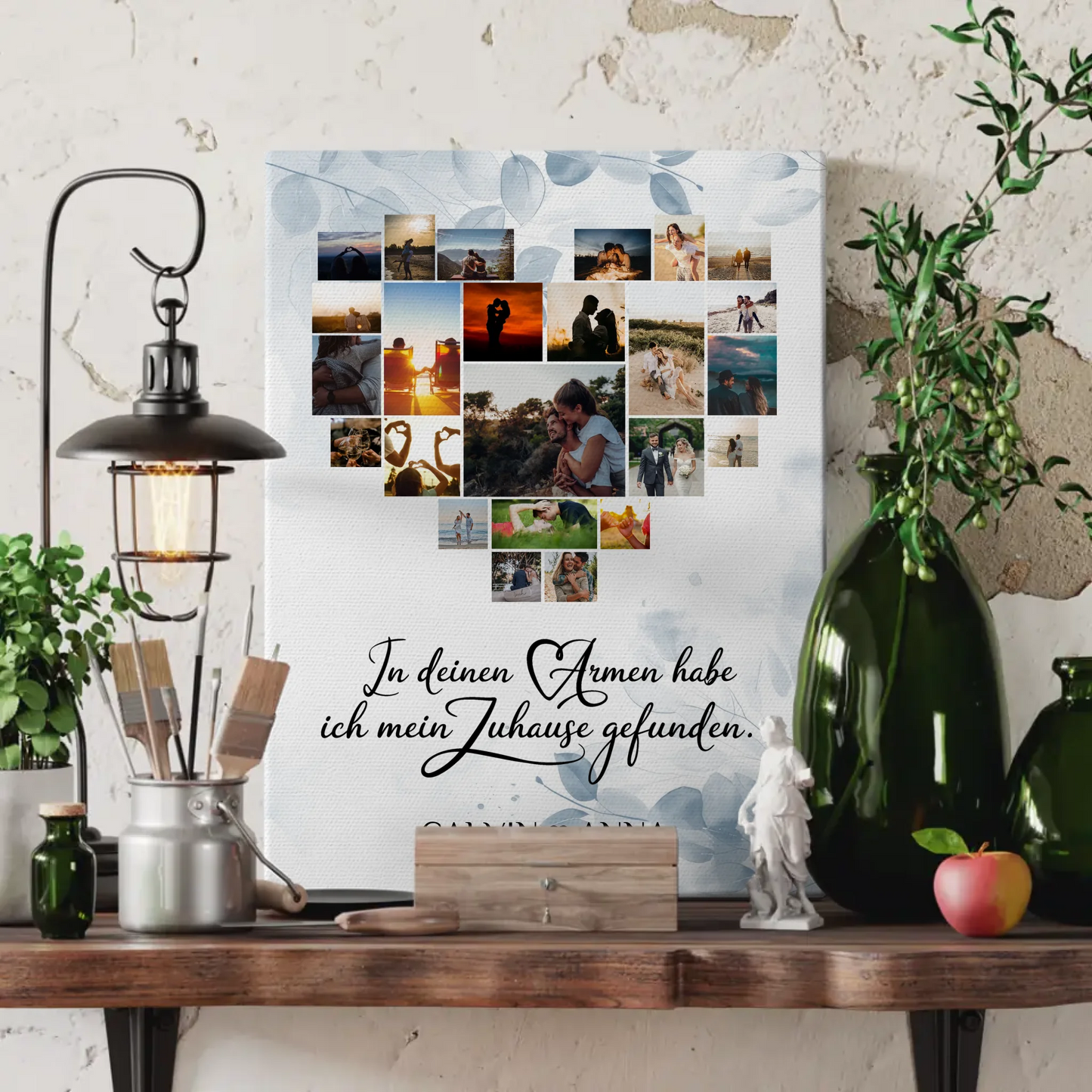 Leinwand Paare Fotocollage In Deinen Armen Habe Ich Mein Zuhause Gefunden