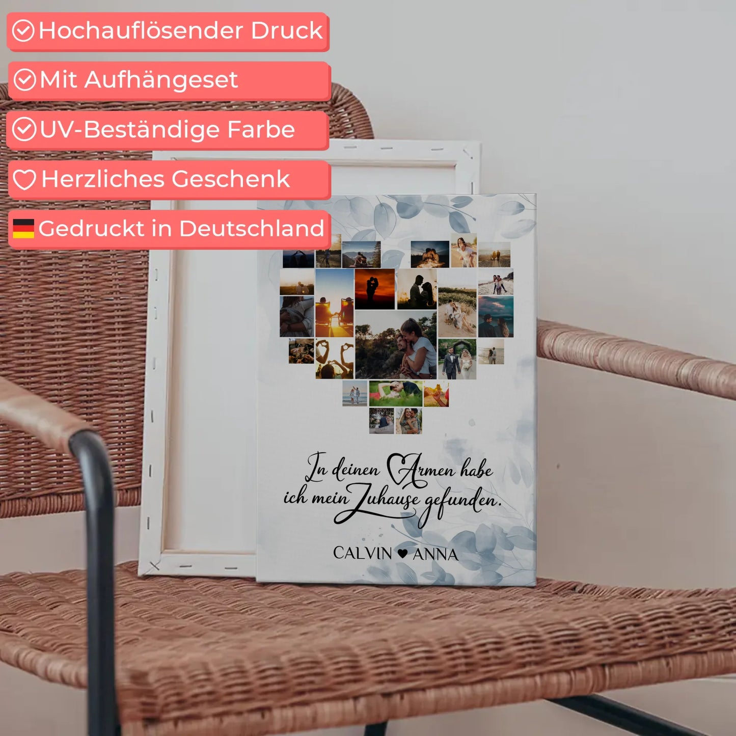 Leinwand Paare Fotocollage In Deinen Armen Habe Ich Mein Zuhause Gefunden