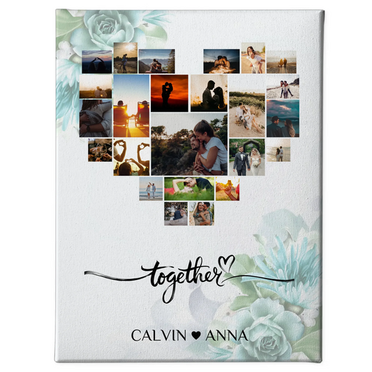 Paar Fotoleinwand Fotocollage Together personalisiert gestalten