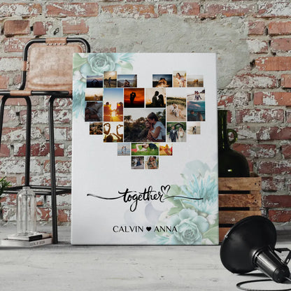 Paar Fotoleinwand Fotocollage Together personalisiert gestalten