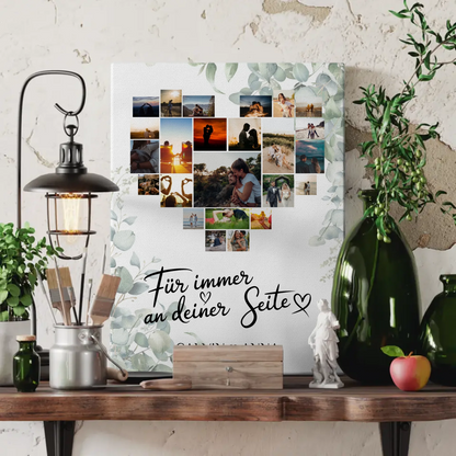 Personalisierte PaarFotoleinwand Fotocollage Für Immer An Deiner Seite