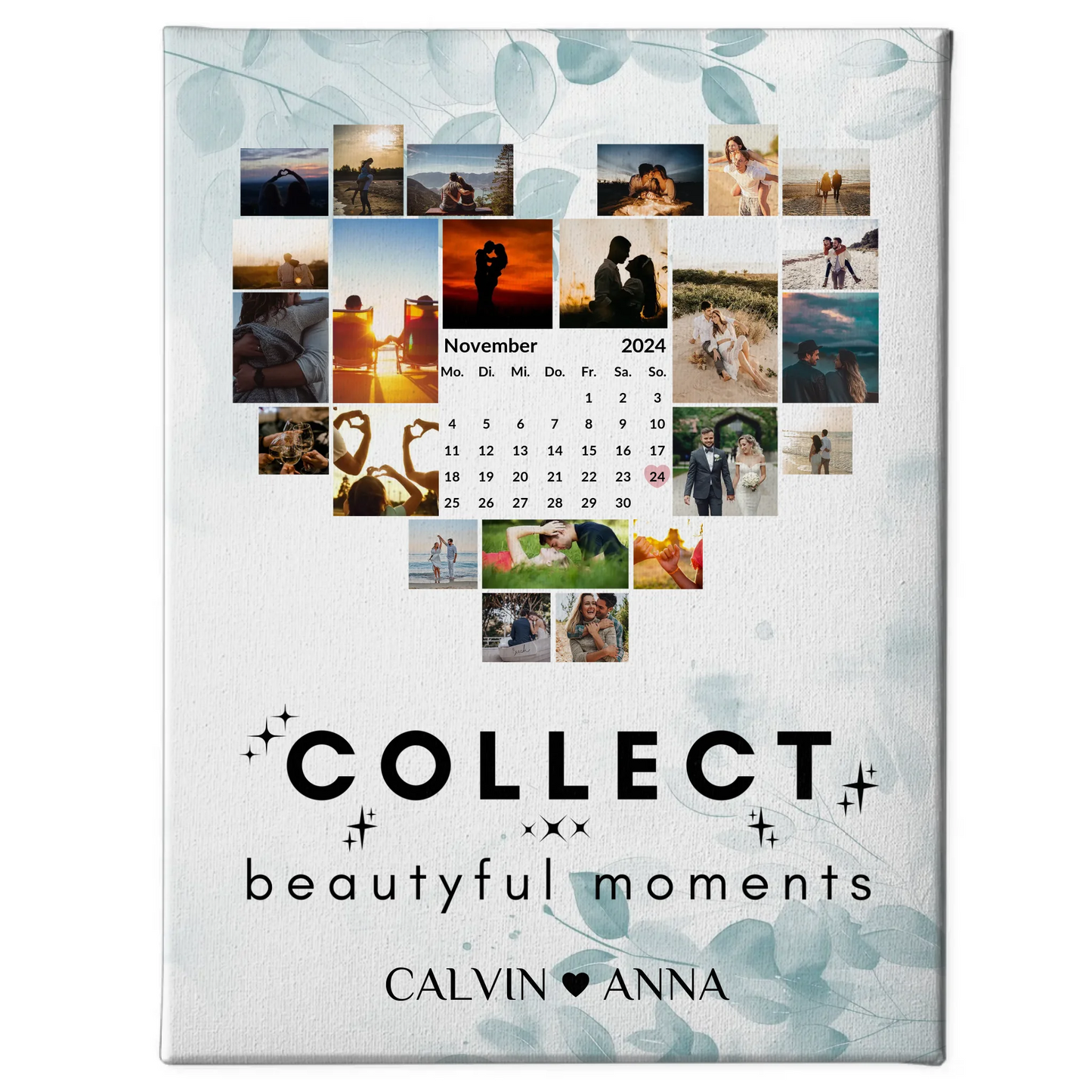 Leinwand Liebe Fotocollage Collect Beautiful Moments Geschenk