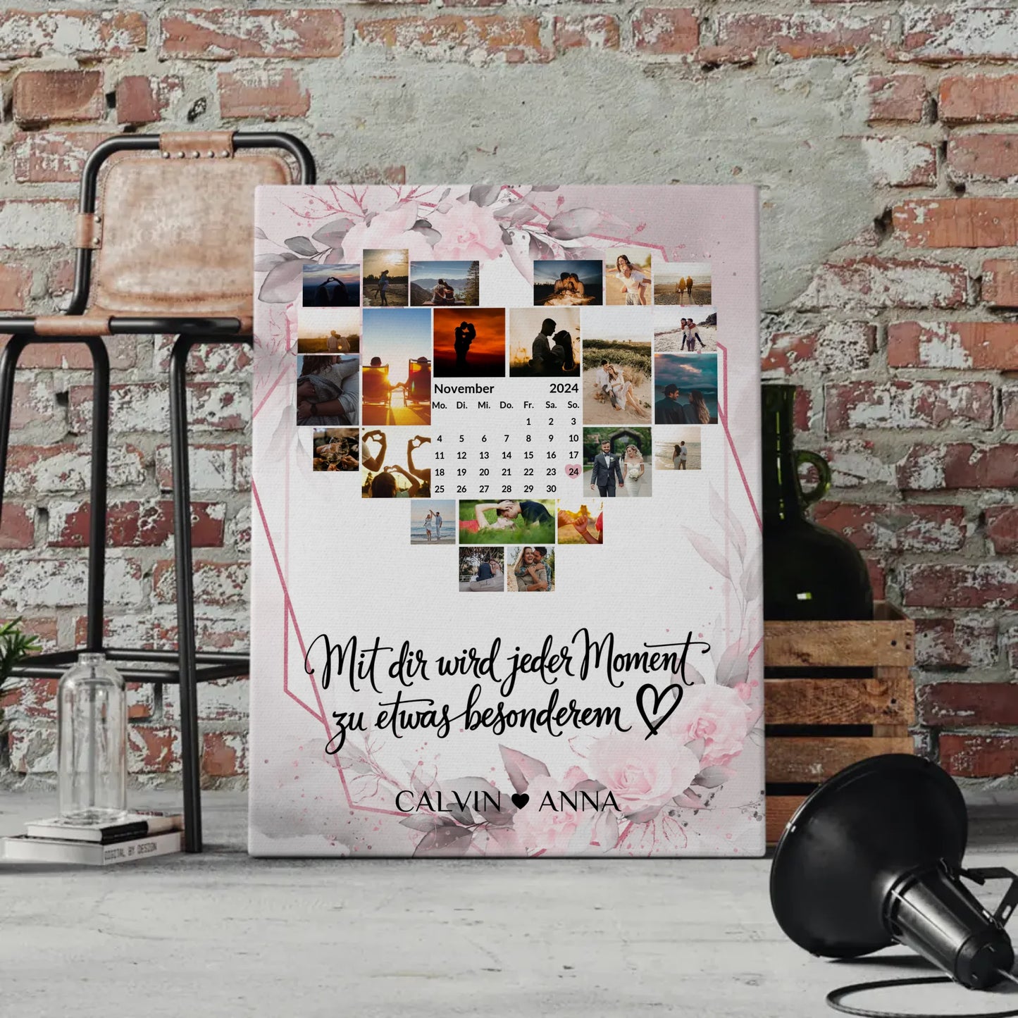 Paar Fotoleinwand Fotocollage für jeden Moment kreativ gestalten