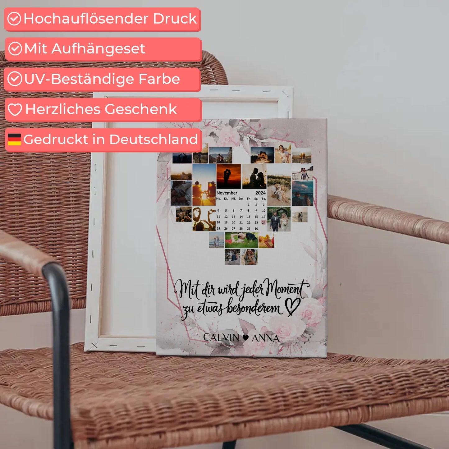 Paar Fotoleinwand Fotocollage für jeden Moment kreativ gestalten