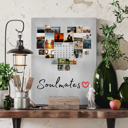 Paar Fotoleinwand Fotocollage für Soulmates personalisiert
