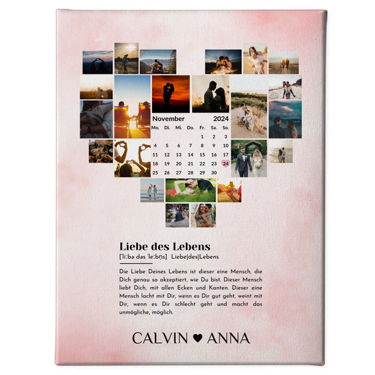 Paar Fotoleinwand Personalisiert Fotocollage Definition Liebe