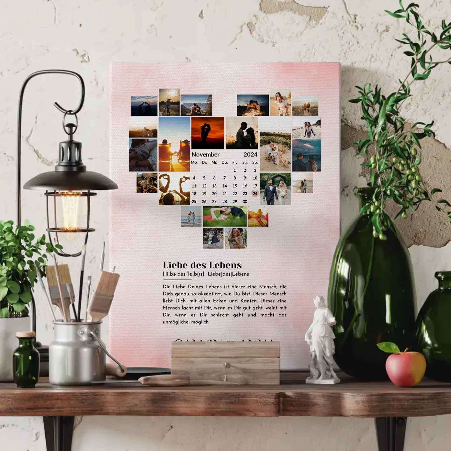 Paar Fotoleinwand Personalisiert Fotocollage Definition Liebe