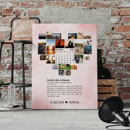 Paar Fotoleinwand Personalisiert Fotocollage Definition Liebe
