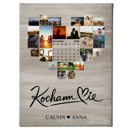 Paar Fotoleinwand Fotocollage Kocham Cie Geschenkidee