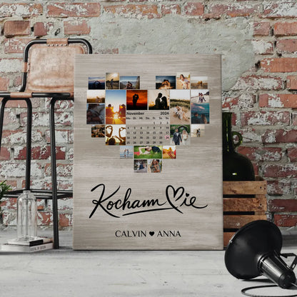 Paar Fotoleinwand Fotocollage Kocham Cie Geschenkidee