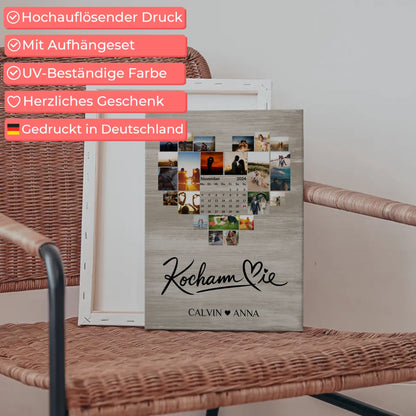 Paar Fotoleinwand Fotocollage Kocham Cie Geschenkidee
