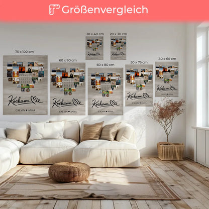 Paar Fotoleinwand Fotocollage Kocham Cie Geschenkidee