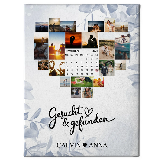 Personalisierte Fotoleinwand Liebe Fotocollage Gesucht Gefunden