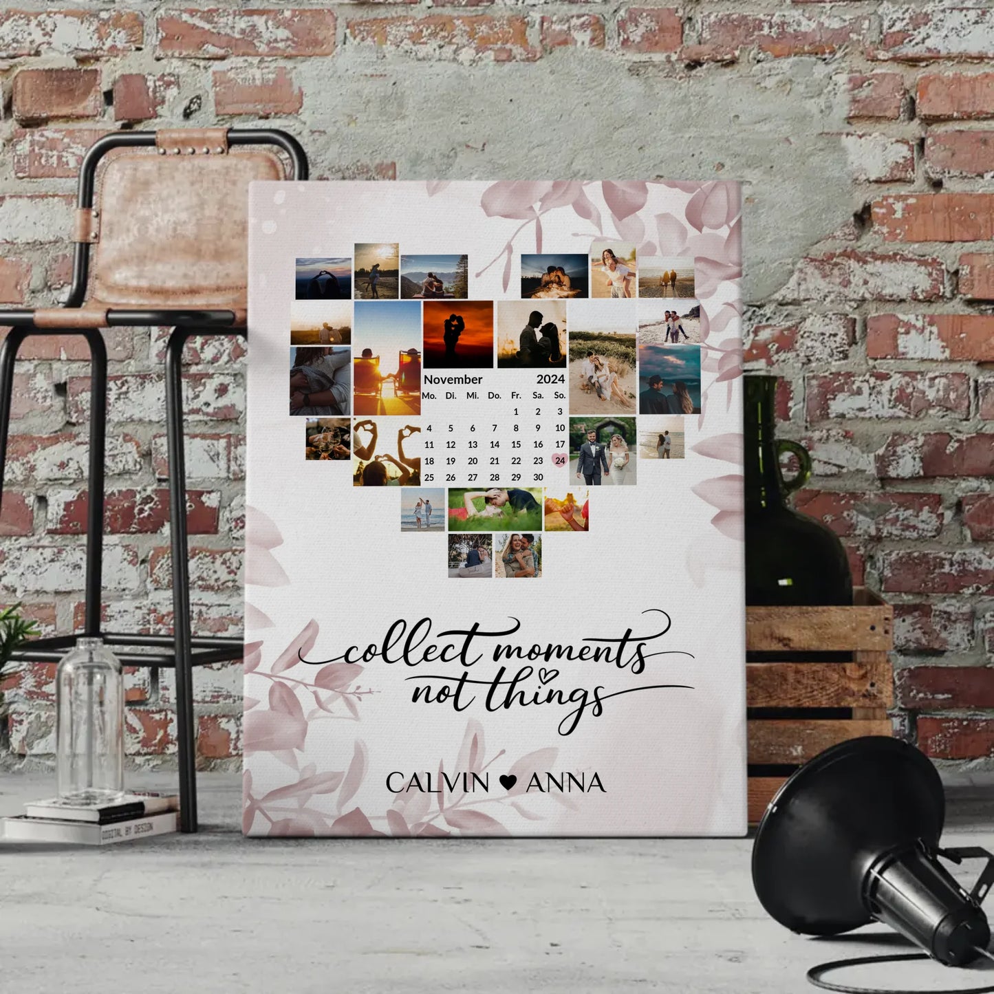 Leinwand Paare Fotocollage Collect Moments für besondere Erinnerungen