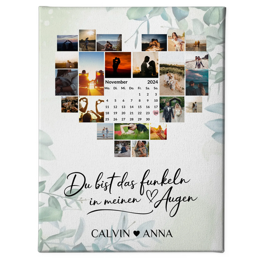 Leinwand Liebe Fotocollage Du Bist Das Funkeln Geschenk