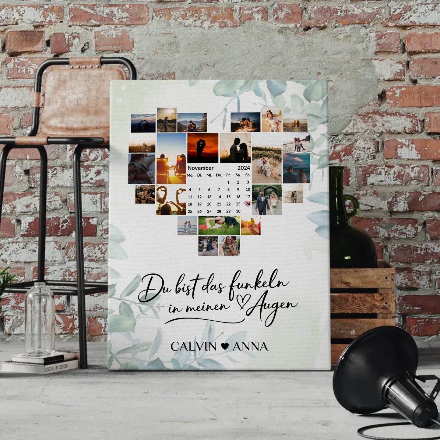 Leinwand Liebe Fotocollage Du Bist Das Funkeln Geschenk