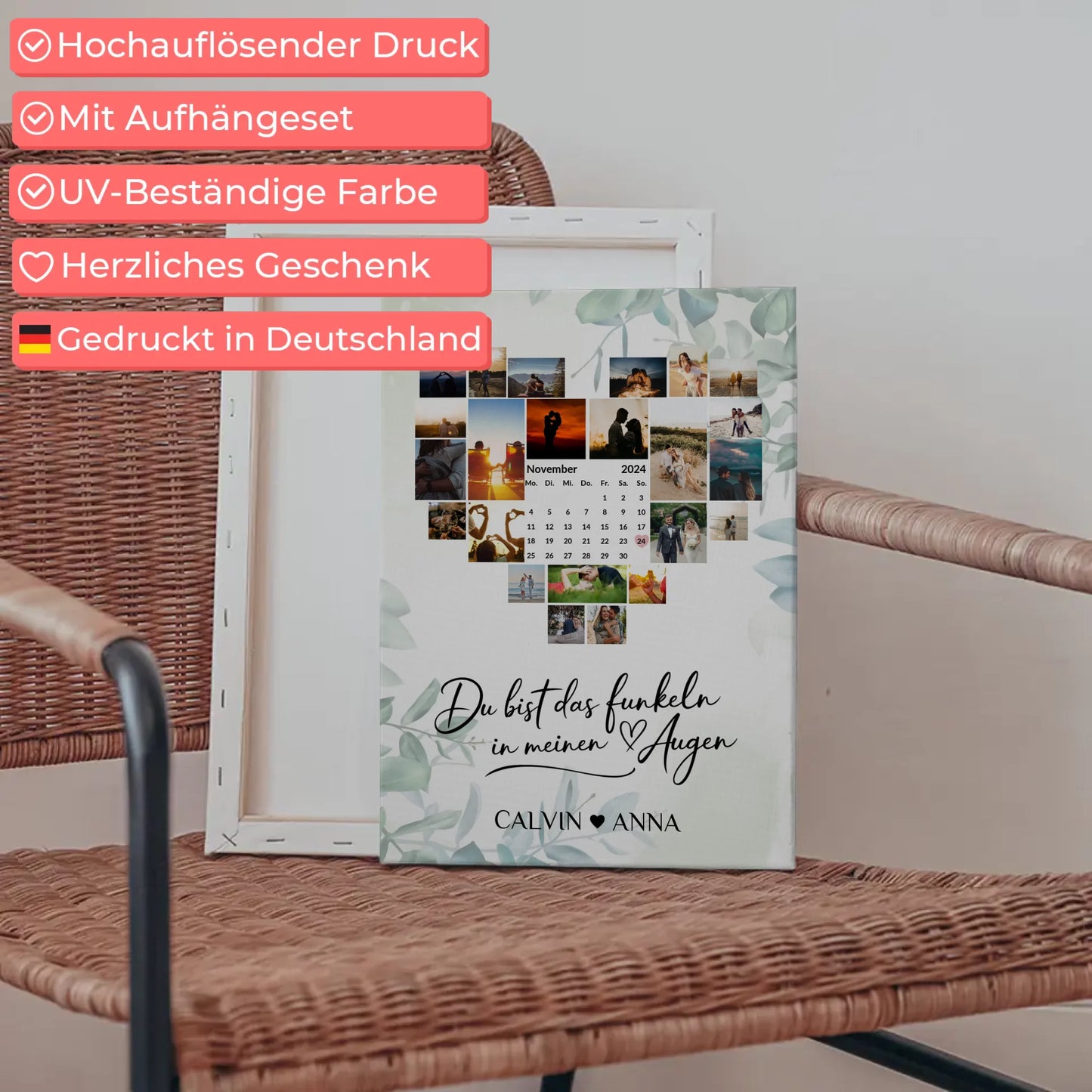 Leinwand Liebe Fotocollage Du Bist Das Funkeln Geschenk