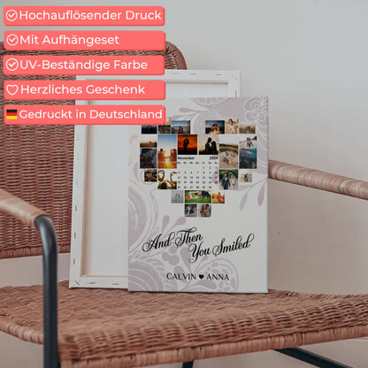 Personalisierte PaarFotoleinwand Fotocollage All Of Me Loves You