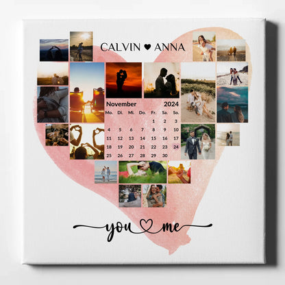 Personalisierte Fotoleinwand Fotocollage You & Me Geschenkideen