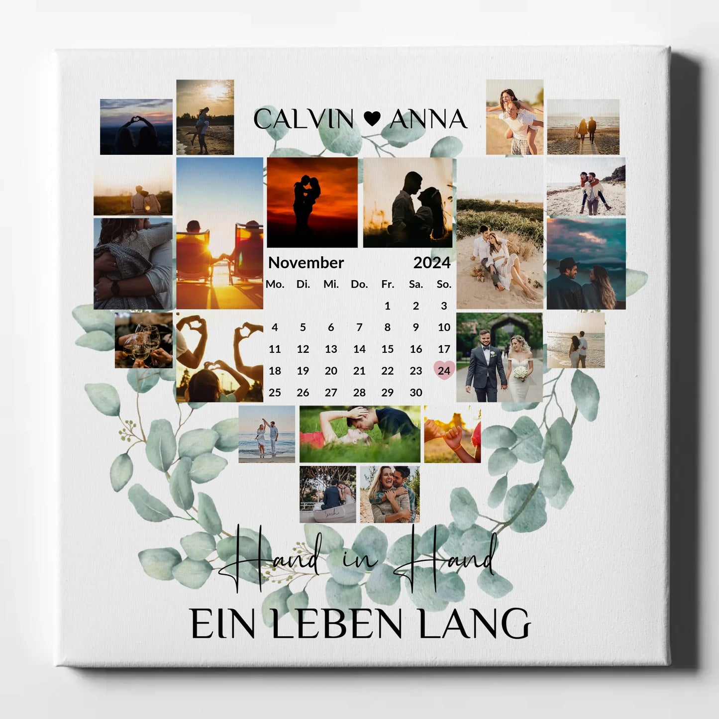 Paar Fotoleinwand Fotocollage Hand In Hand Ein Leben Lang