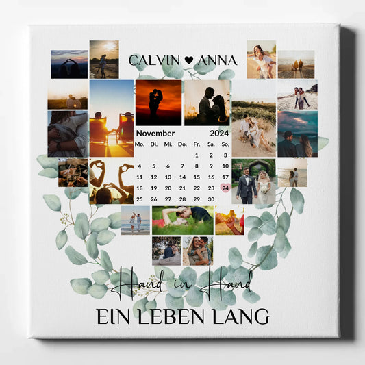 Paar Fotoleinwand Fotocollage Hand In Hand Ein Leben Lang
