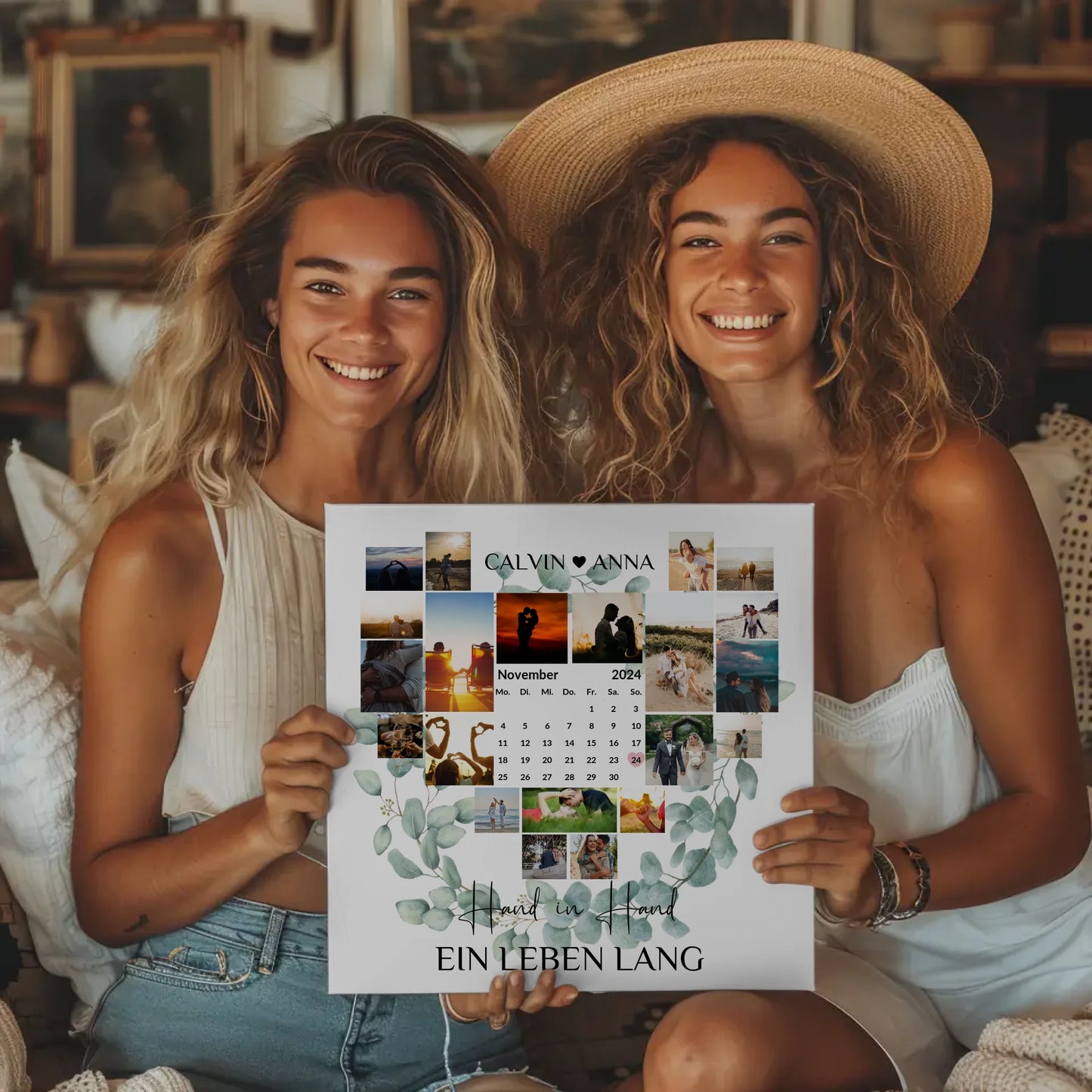 Paar Fotoleinwand Fotocollage Hand In Hand Ein Leben Lang